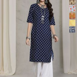 7Threads Selection Of 6 Geometric Printed Straight Kurtas-image-67