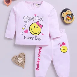 YK X Tinyo Infant Girls Printed Pure Cotton T-shirt With Joggers-picture-43