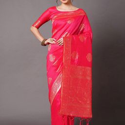 Anouk Rustic Woven Design Zari Banarasi Saree-picture-5