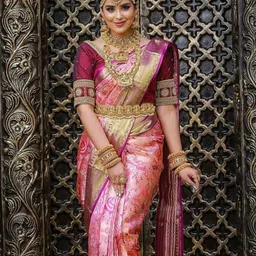 VILLE FASHION Woven Design Zari Art Silk Banarasi Saree-38