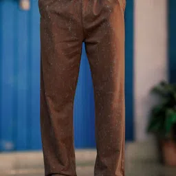 Maniac Optic Acid Wash Cotton Baggy Fit Trousers-image-48