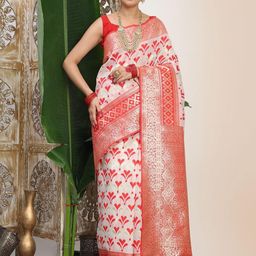 Astita Woven Design Zari Linen Blend Saree-image-92