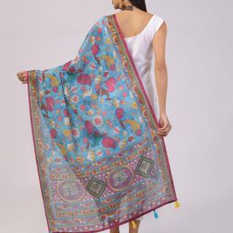 Kaizen TEXO FAB Ethnic Motifs Printed Linen Dupatta image 4