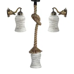 Somil Indore Decorative Lamp Combo of Matching Elaphent Shape Wall Lamp & Ceiling Lamp, Multi Compatible with LED, Size: 19 X 19 X 23 Cm, Pack of 3.-image-29