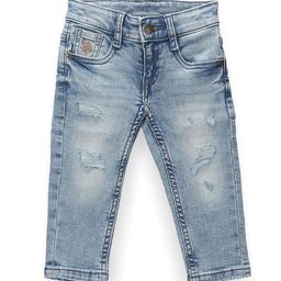 U.S. Polo Assn. Kids Boys Brandon EL Slim Fit Mid-Rise Mildly Distressed Stretchable Jeans-image-41