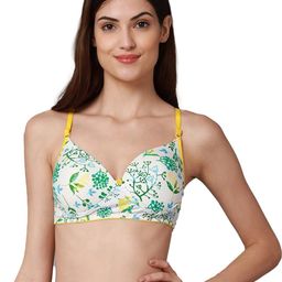 Samvar Yellow Cotton Non-Wired Non Padded Minimizer Bra-picture-1
