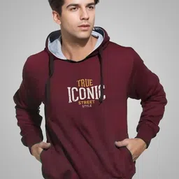 REYA Men Printed Hooded Sweatshirt-picture-14