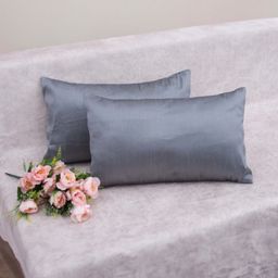 RoyalDeco Grey Set of 2 Rectangle Cushion Covers-27