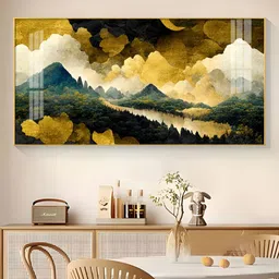 THE NEXT DECOR Yellow & Green Golden Skies Wall Art-image-47