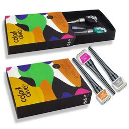 Color Diva Set Of 3 Jewel Waterproof Shimmer Liquid Eyeliner-6ml Each - Pink-Silver-Copper-57