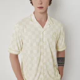 max Checked Spread Collar Short Sleeves Shirt-picture-36