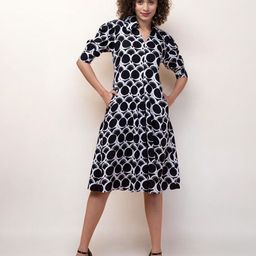 INUKA Print A-Line Dress-image-1