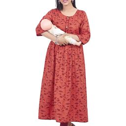 B2F Manufacturing & Designing Kurti Women Floral Printed Maternity Anarkali Kurta-image-95