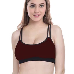 Samvar Maroon Cotton Non-Wired Non Padded Minimizer Bra-picture-26