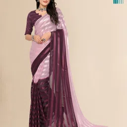 Moda Rapido Set of 2 Striped Satin Sarees-image-87