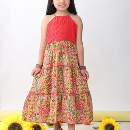 Here&Now X Kinder Kids Floral Print Maxi Dress-image-55