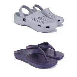 PENNEN Men Pack Of 2 Clog & Thong Flip Flops-image-99