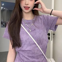 HERE&NOW Women Print Round Neck Short Sleeves Top-image-66