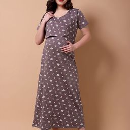 THE MAMA KLUB Printed Maxi Nightdress-picture-24