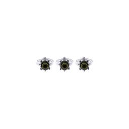 Dynamic Retail Global Set of 3 Rings for Men & Women, Black-Black Alloy Ring ()-63