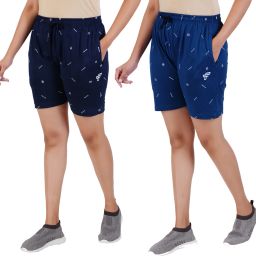 Pack of 2 Printed Men Dark Blue, Blue Regular Shorts-image-26