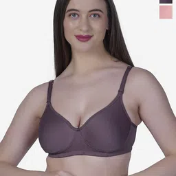 SHYAM SONS FLAIR Navya Pack of 2 Seamless Lightly Padded T-shirt Bras With All Day Comfort-image-45