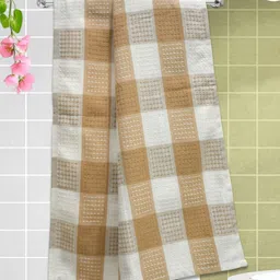 Athom Living Beige & Khaki Printed Cotton 210 GSM Bath Towel-picture-15