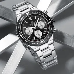 Naviforce Men Brass Embellished Dial & Leather Bracelet Style Straps Analogue Chronograph Watch NF8049 SBS-image-85