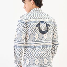 True Religion Men Geometric Printed Spread Collar Cotton Casual Shirt-image-59