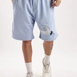 Aerio Men Embroidery Oversized Shorts-picture-24