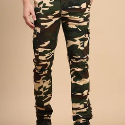 Classic Polo Men Camouflage Custom Slim Fit Cargos Trousers-image-19