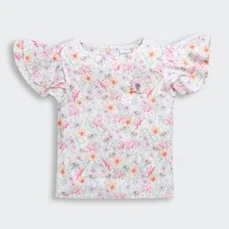 Tiny Girl Floral Print Regular Top-image-88