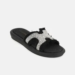 DressBerry Textured Party Platform Sandals with Bows-24