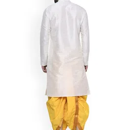 RAMESHWARAM FABRICS Men Regular Kurta with Dhoti Pants image 4