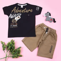 V-Mart Boys Printed T-shirt with Shorts-47