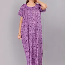 AAKARSHANA CREATION Women Printed Cotton Nightdress-image-59