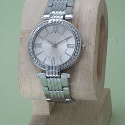 VIRAKTI Women Brass Embellished Dial & Bracelet Style Straps Analogue Watch H-05-SILVER-image-44