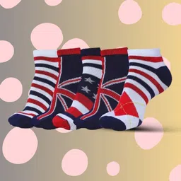 MJE Men Pack Of 5 Patterned Ankle Length Socks-image-86
