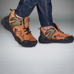 DRACKFOOT Men Leather Running Non-Marking Shoes-image-77