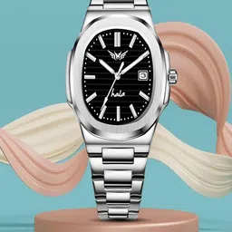 Hala Men Aluminium Dial & Stainless Steel Straps Analogue Watch Hala-3240-Black-image-52