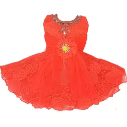 kids fashion hub Georgette Fit & Flare Maxi Dress-picture-9