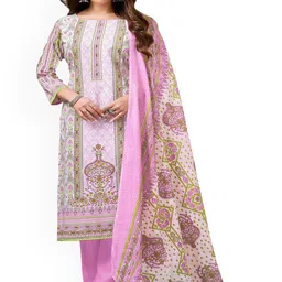 DRAVINAM Trends Floral Printed Pure Cotton Unstitched Dress Material-image-92