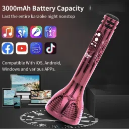 JAXTER Bluetooth Karaoke Mic Speaker with Voice Change Function | Recording + USB+FM 6 W Bluetooth Party Speaker image 5