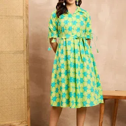 all about you Floral Print A-Line Dress-picture-48