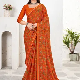 Panzora Floral Pure Chiffon Saree-image-40
