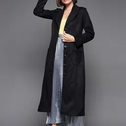 Miss Chase Women Geometric Longline Sporty Jacket-image-36