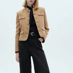 MANGO Tweed Tailored Jacket-13