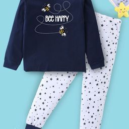 BLUSHES Kids Typography Printed Pure Cotton Night Suits-image-72
