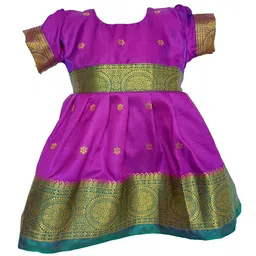 Mom and Me Girls Ethnic Embroidered Puff Sleeve A-Line Short Dress-43