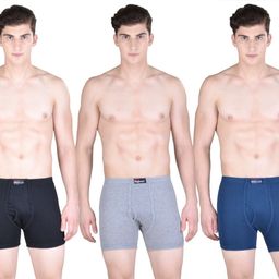 dollar bigboss Pack of 3 Combed Cotton Plush-Backed Waistband Solid Men Trunk-picture-17